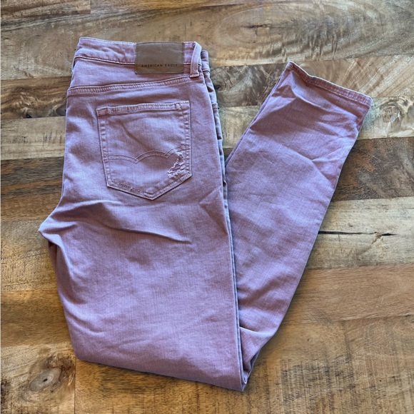 Mauve / Pink Distressed Next Level Flex Skinny Jeans - Picture 8 of 11